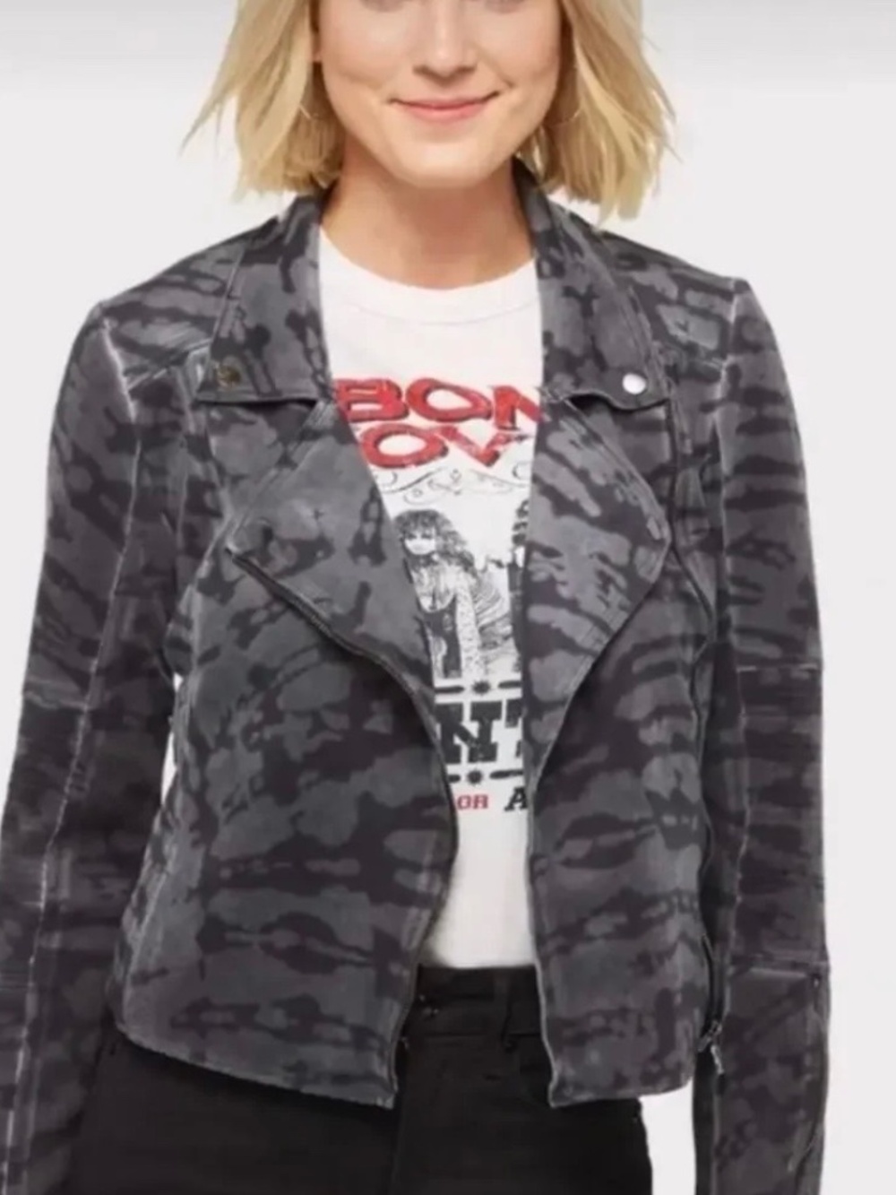 Evereve Marrakech Camo Moto Jacket